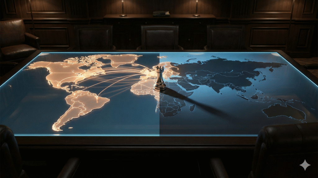 O Fim Da Neutralidade: Friend-Shoring E O Risco De Uma Única Jurisdição gemini generated image t0abjrt0abjrt0ab